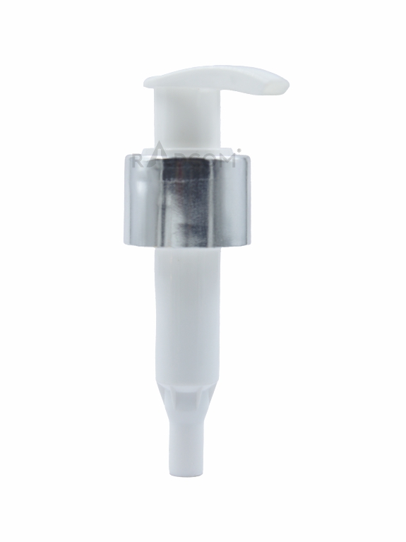 Dispenser Pump - 24/410MM -Screw Type - White + Silver Aluminum Collor